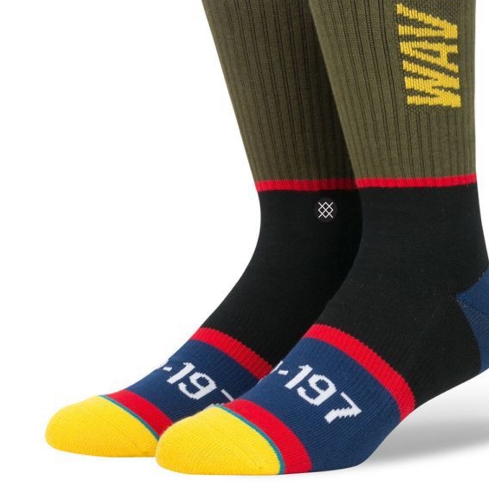 Stance Men’s Crew Socks “Wavy” SZ L (9-12) NWT